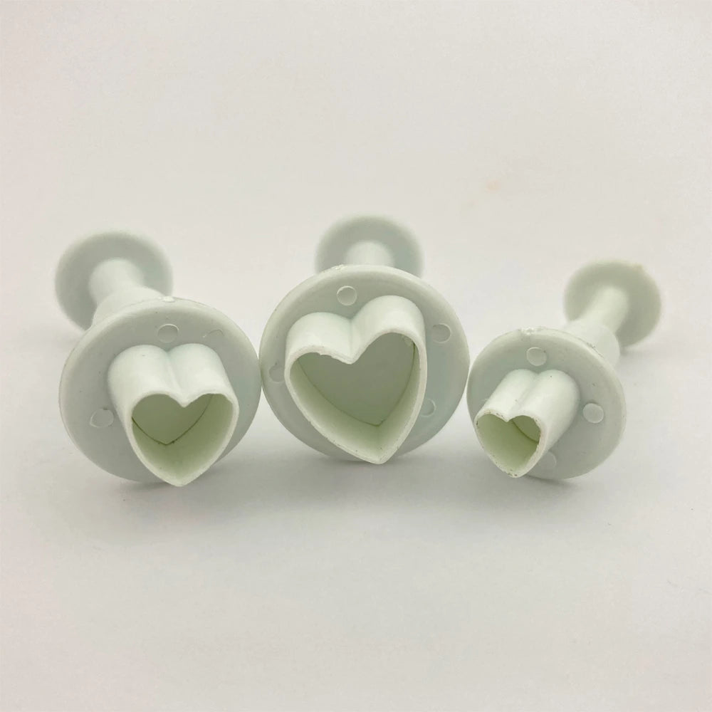 3 Moldes Trébol Corazón con Eyector