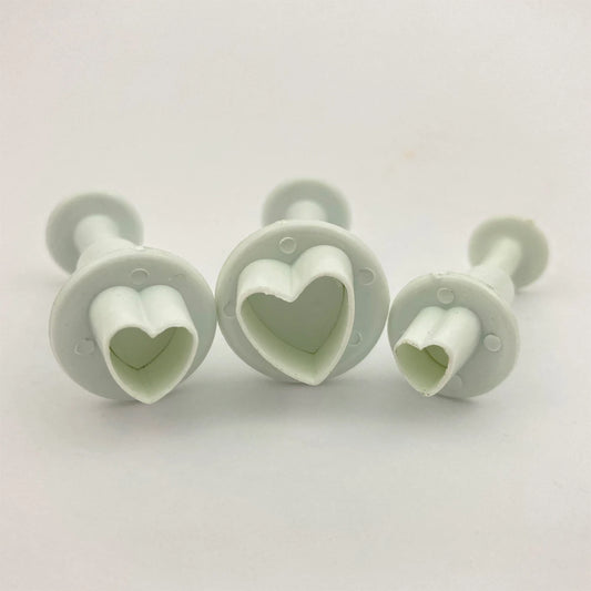 3 Moldes Trébol Corazón con Eyector