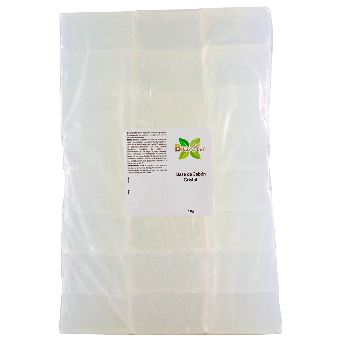 Base De Jabón De Glicerina Cristal Super Transparente 1kg