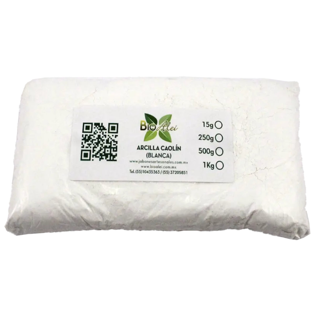 Arcilla Caolín (blanca) 250g – 1Kg