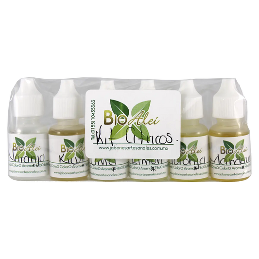 Kit de Cítricos (6 Aromas de 10ml: Mandarina, Naranja, Toronja, Limón, Kiwi y Lima)