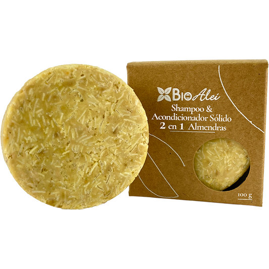 Shampoo & Acondicionador Sólido 2 en 1 Almendras 100g