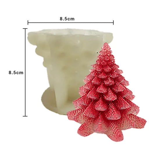 Molde de Silicón Árbol de Navidad 3D Cono