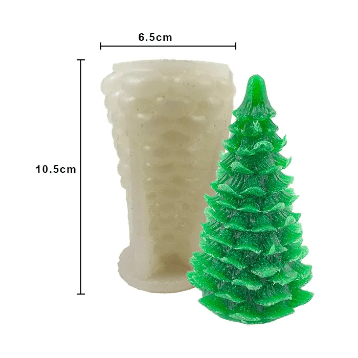 Molde de Silicón Árbol de Navidad Elegante 3D