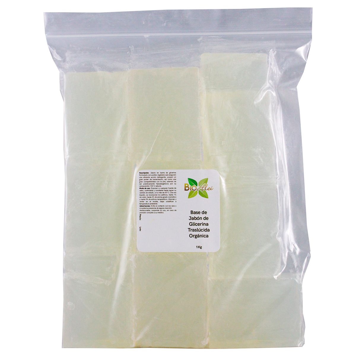Base de Jabón de Glicerina Traslucida Orgánica 1Kg