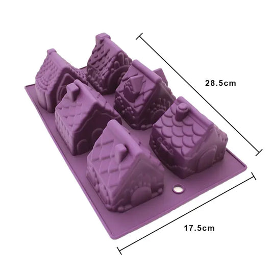 Molde de Silicón Casitas Navidad