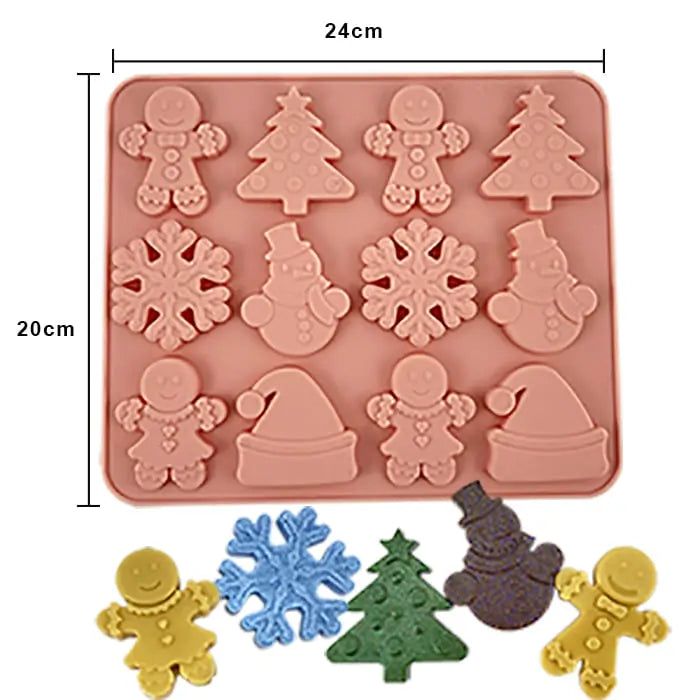 Molde de Silicón Decembrinas