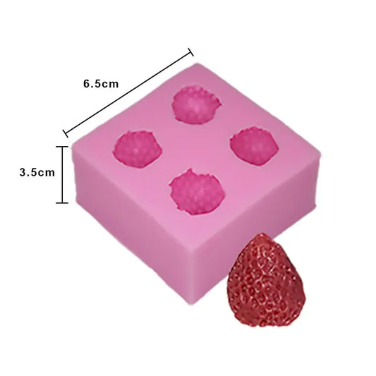 Molde de Silicón Fresas 3D