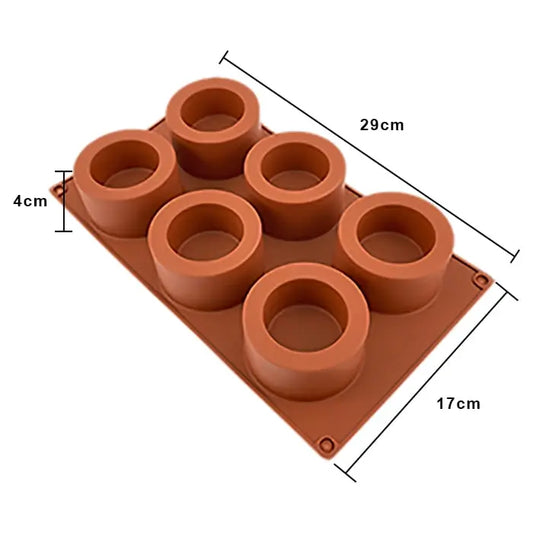 Molde de Silicón Maceta Circular 6 Vaciados