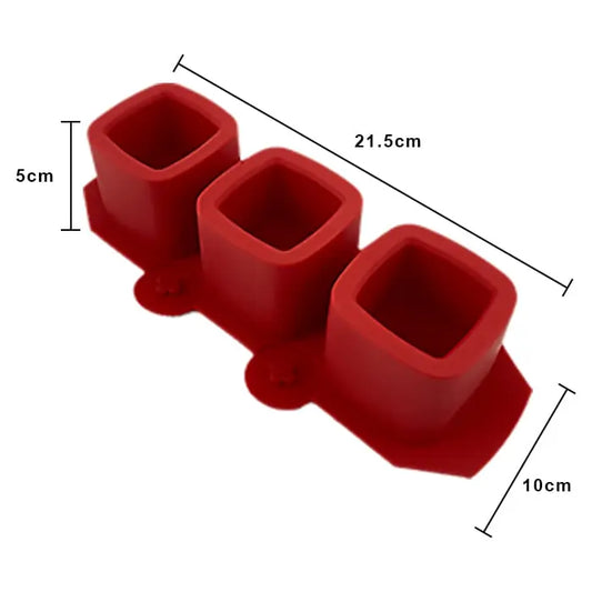 Molde de Silicón Maceta Cuadrada Trio