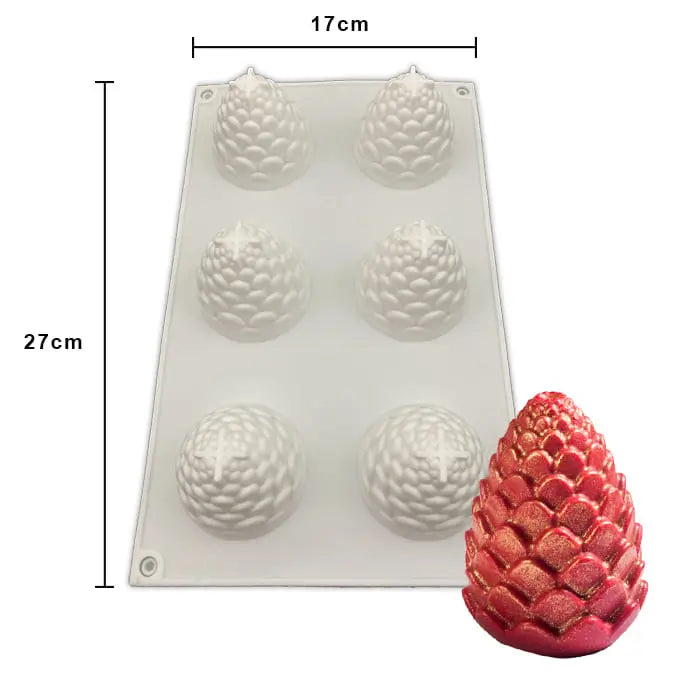 Molde de Silicón Piñas Navideña 6