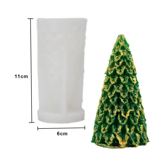 Molde de Silicón Pino de Navidad 3D