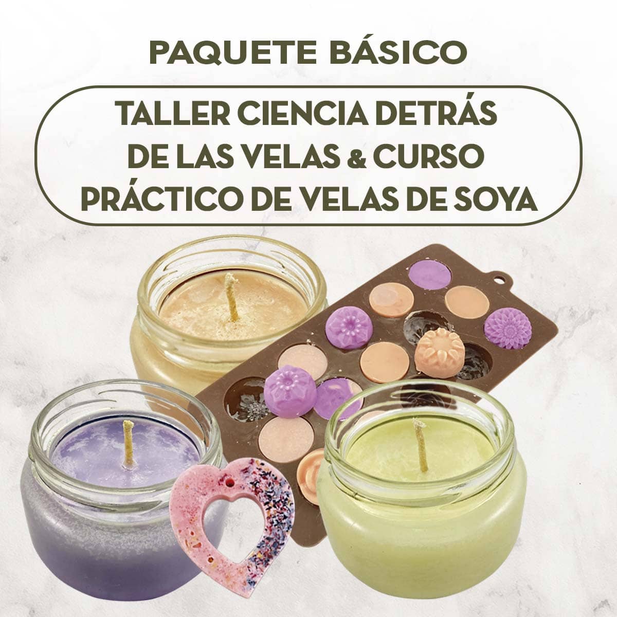 Curso Ciencia Detrás de las Velas & Curso Práctico de Velas de Soya – Paquete Básico