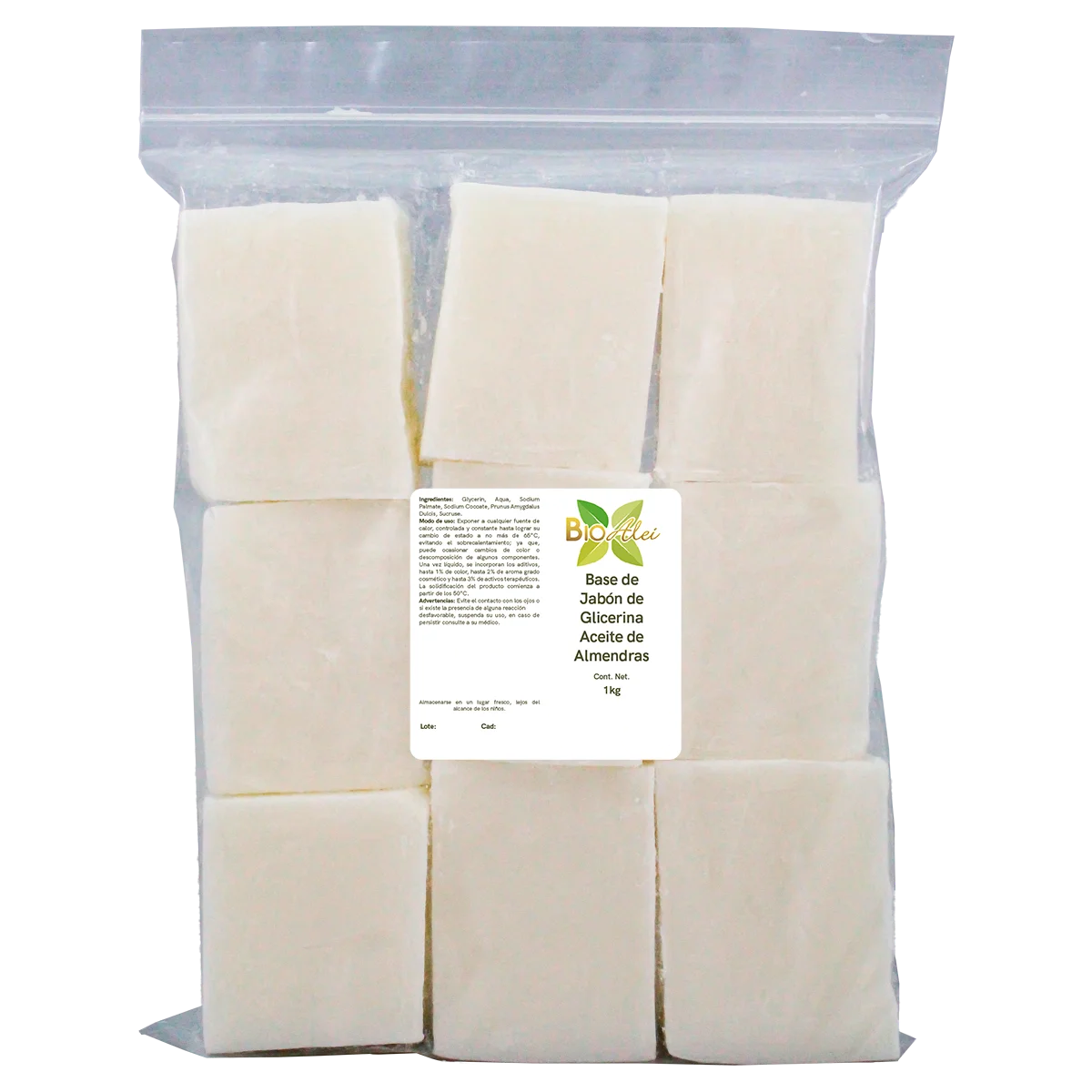 Base de Jabón de Glicerina 100% Aceite de Almendras 1Kg