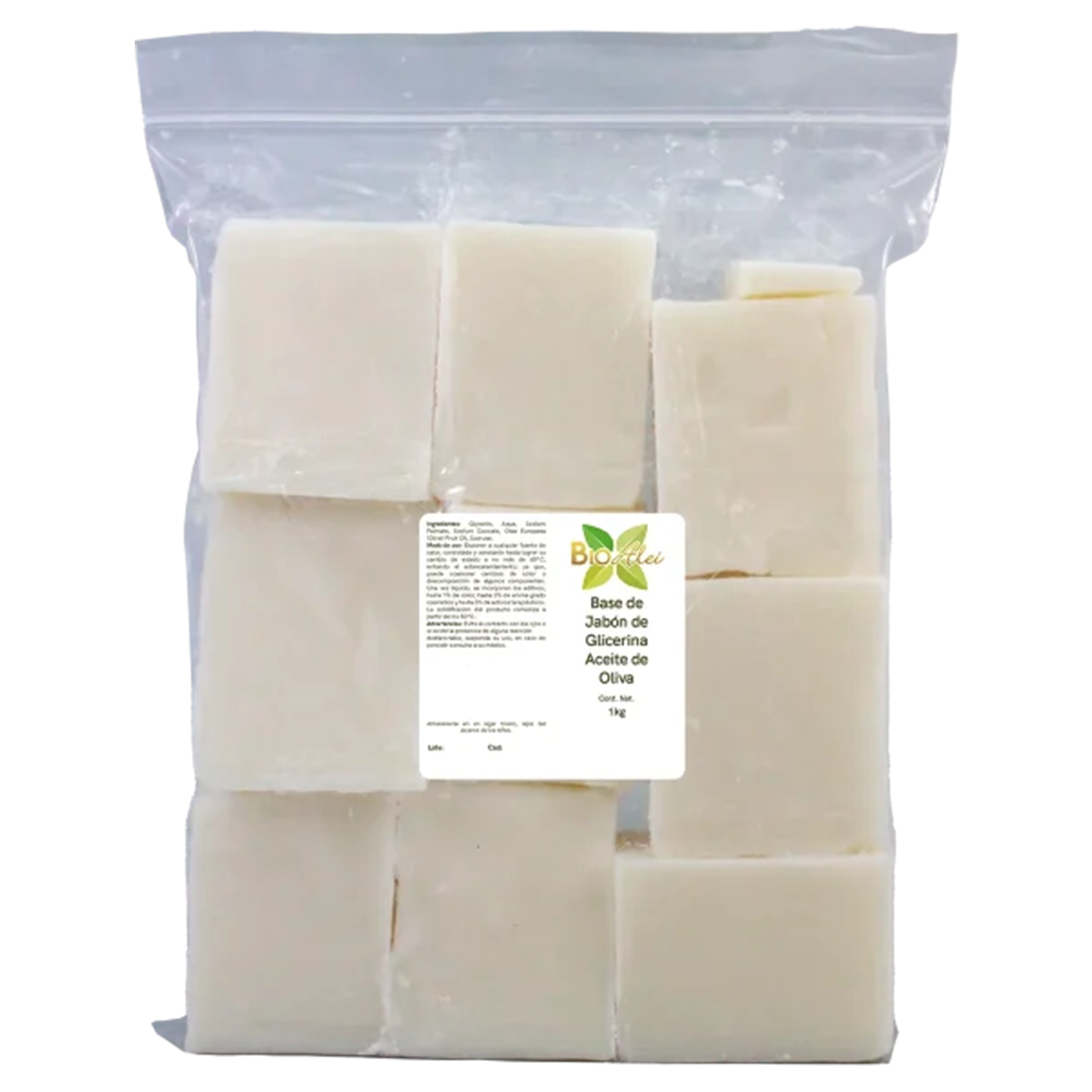Base de Jabón De Glicerina 100% Aceite de Oliva 1Kg
