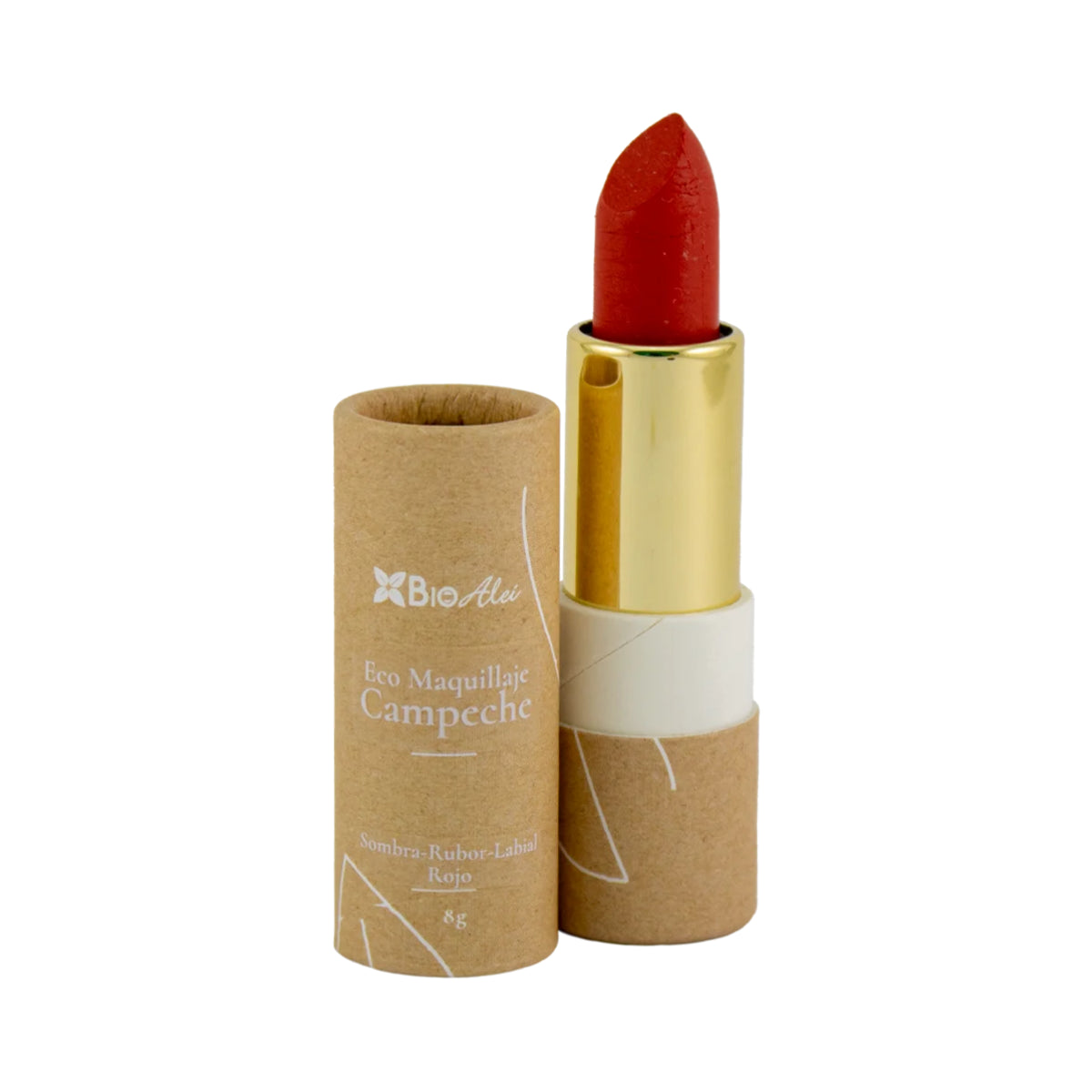 Eco-Maquillaje Campeche Color Rojo 3 en 1 Sombra-Rubor-Labial 8g