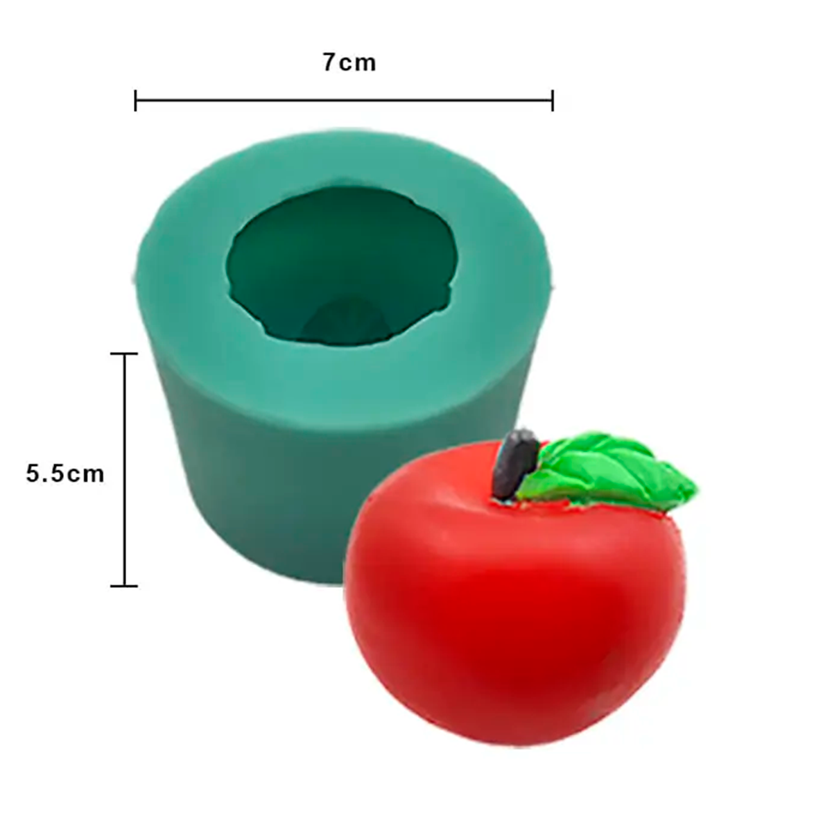 Molde de Silicón Manzana 3D